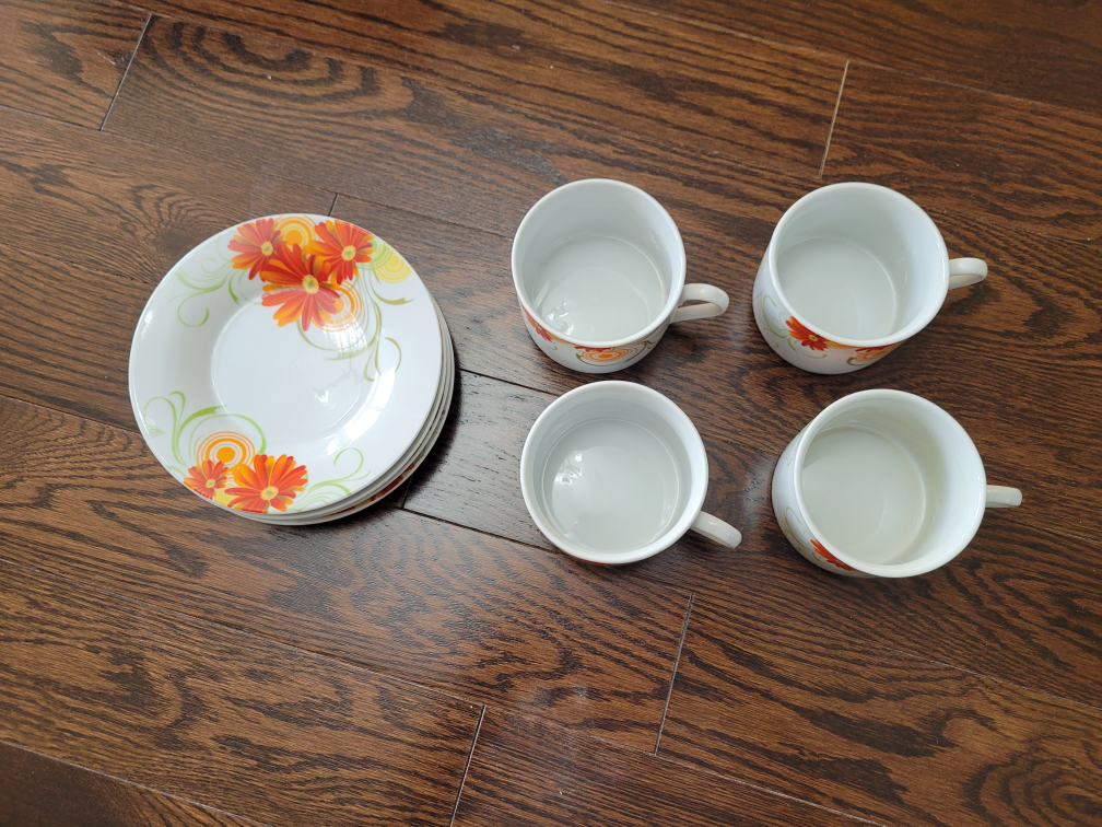 Floral Plate and Cup Set - photo 3