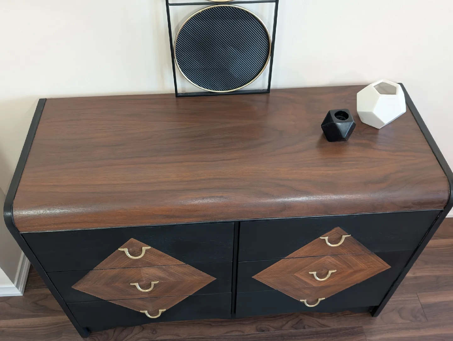 Wood and Black Dresser image indicator(3)