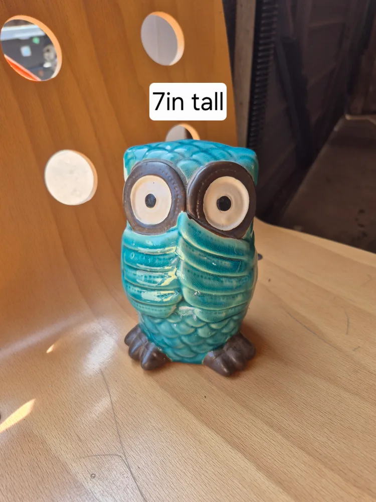 Ceramic Owl Figurine - 7in Tall thumbnail