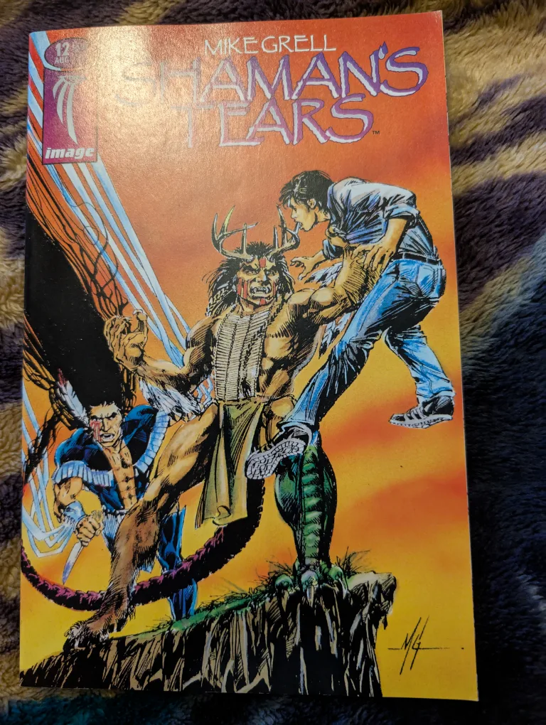 2 books Shaman's Tears Comic Book by Mike Grell 1995 thumbnail