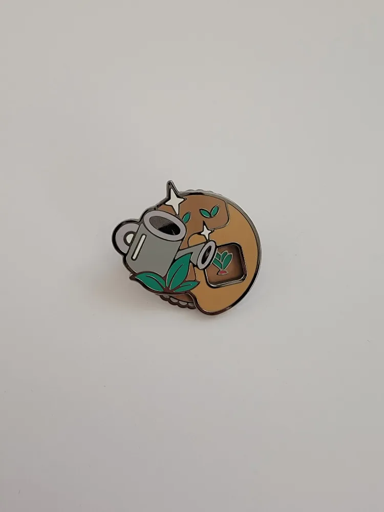 Watering Can & Coffee Bean Enamel Pin image indicator(4)