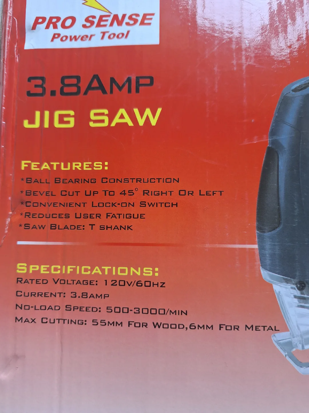 NEW Pro Sense 3.8AMP Jig Saw - New in Box image indicator(5)