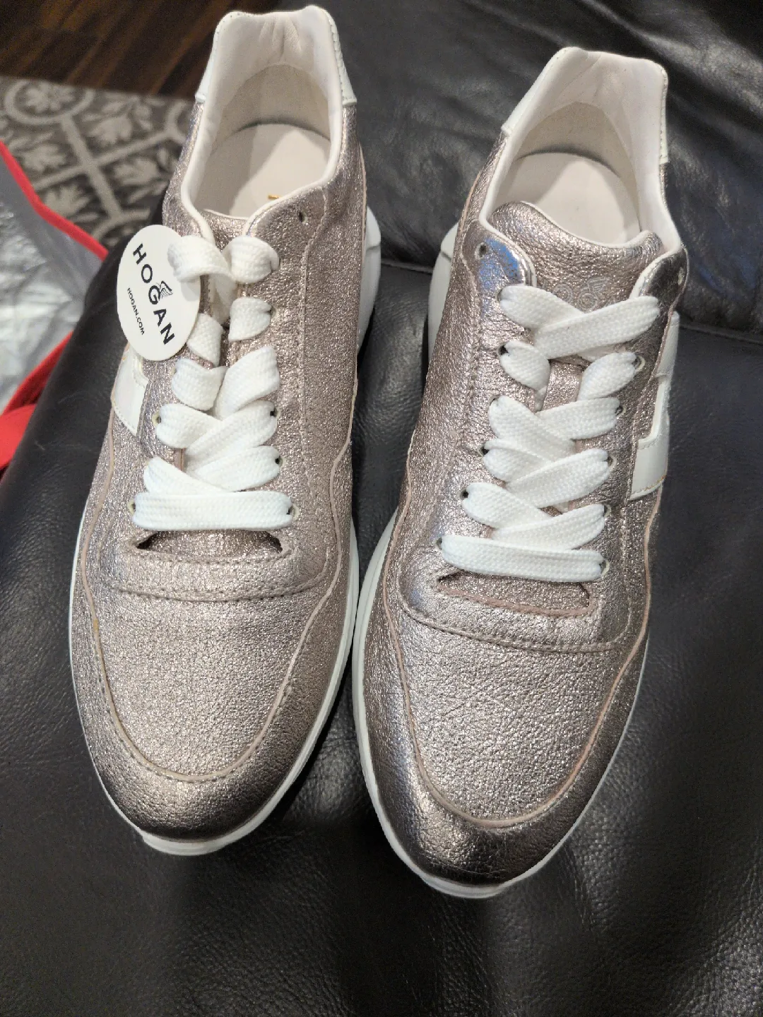 Hogan Women's Glitter Sneakers Size 35.5 image indicator(3)