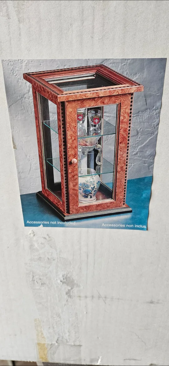 table top curio cabinet