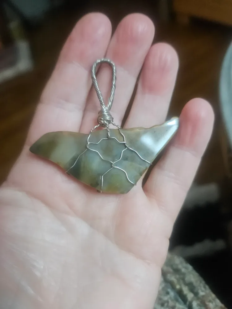 Wire wrapped  Jasper pendant,hand made image indicator(3)