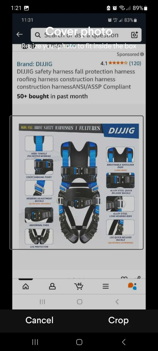 Fall Protection 2 pack kSafety Harness - ANSI/ASSP Compliant thumbnail