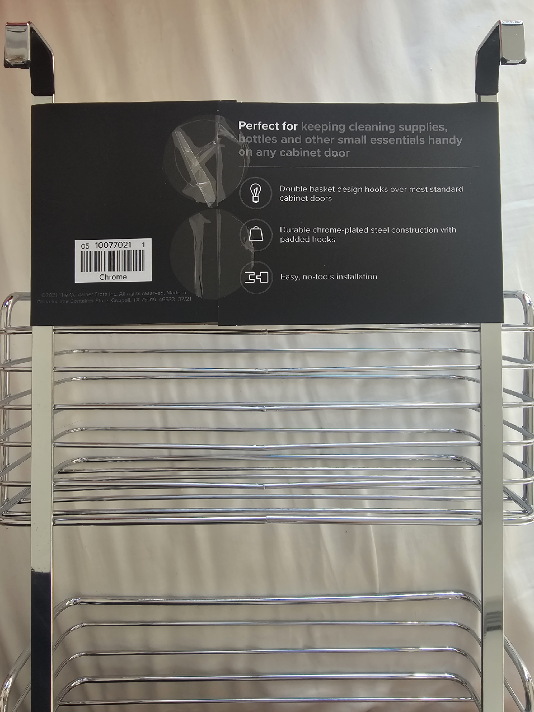 The Container Store Overcabinet Double Basket - Chrome - photo 3