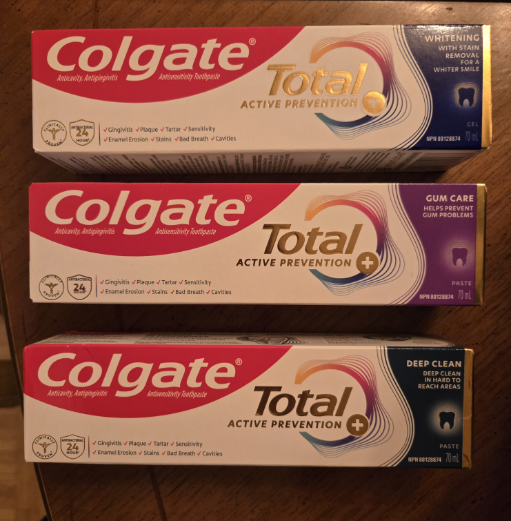 Colgate Total Toothpaste - $2 each