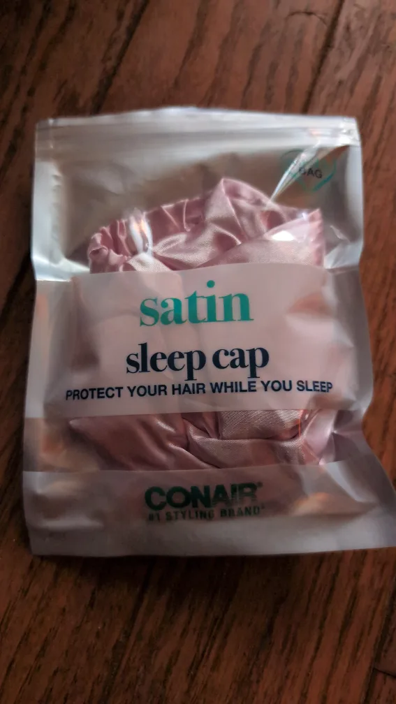 🥕Conair Satin Sleep Cap - Pink thumbnail