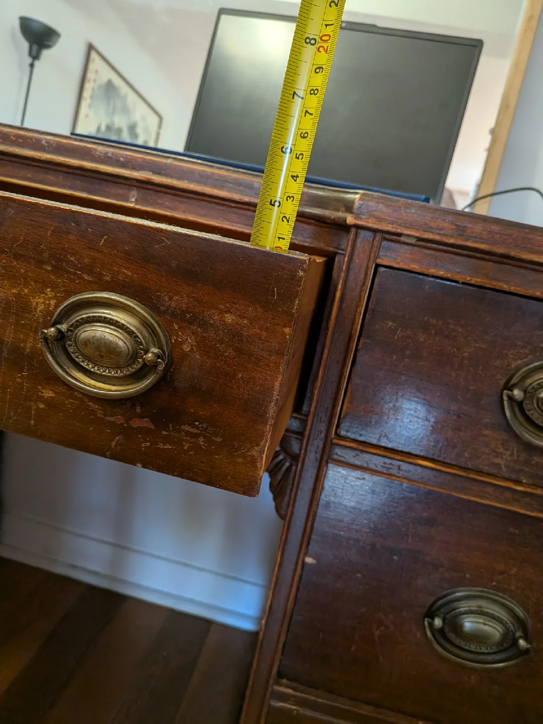 Antique Vanity Desk with Deep Drawers! image indicator(9)