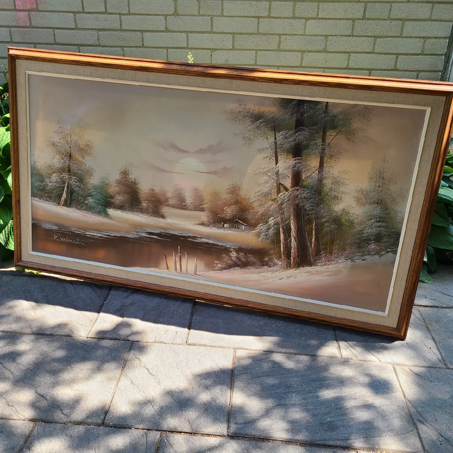 Framed winter landscape Painting image indicator(2)