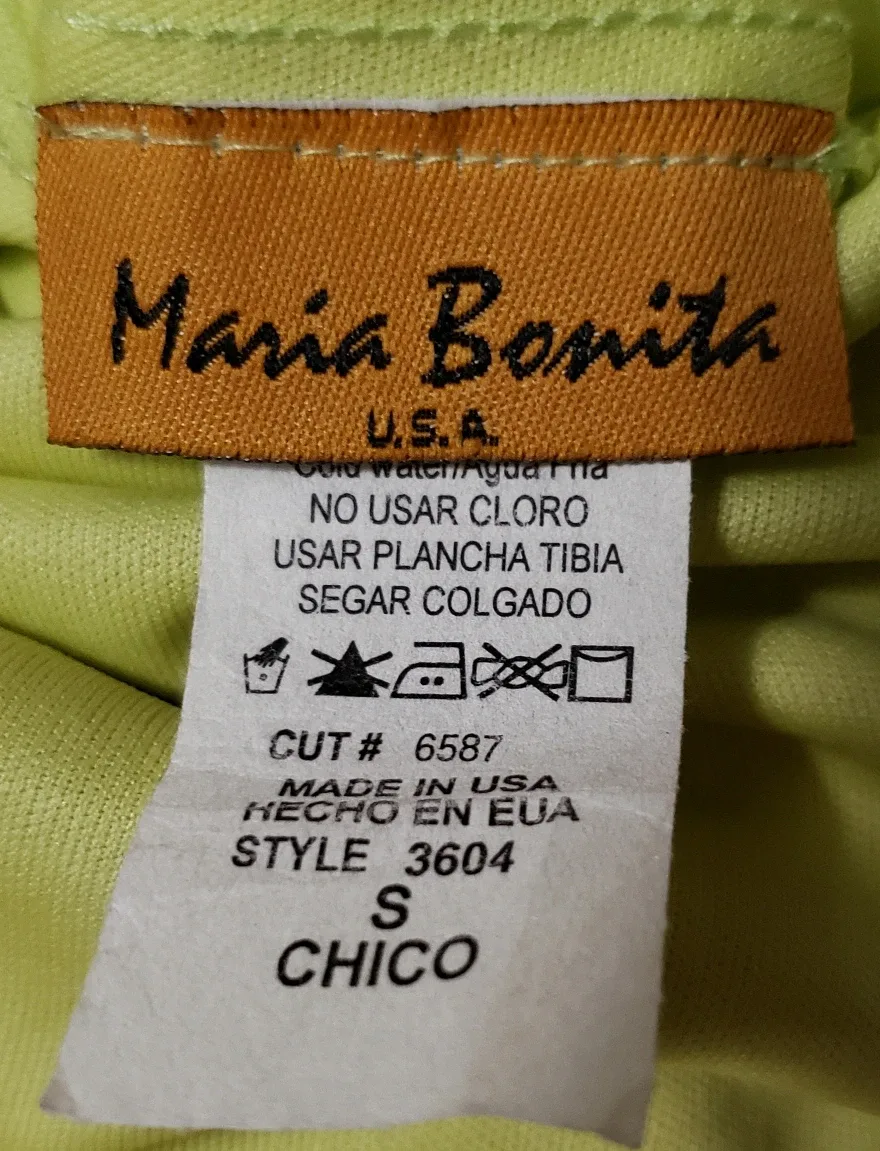 Maria Bonita Dress - Size Small, Yellow/Orange image indicator(5)
