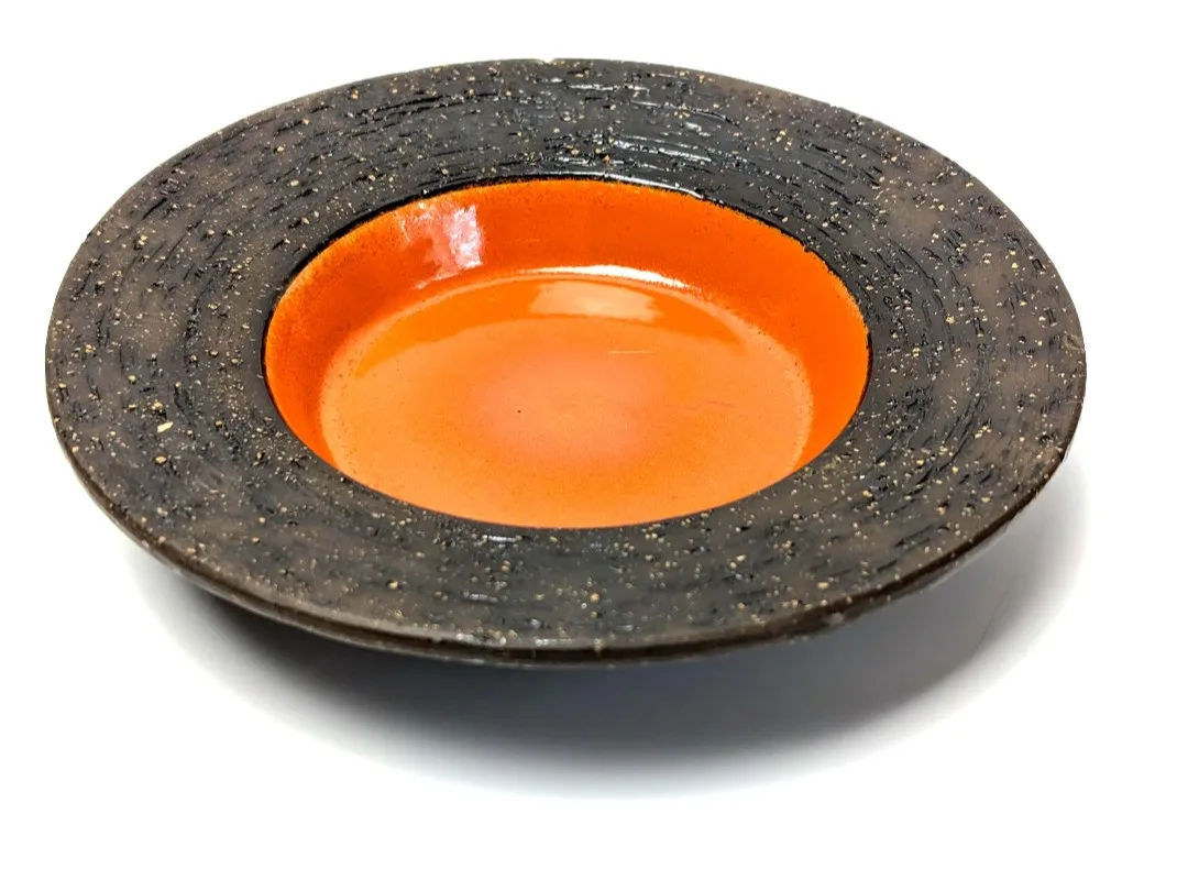 Vintage Upsala Ekeby Decorative Dish ~ Chamotte image indicator(4)