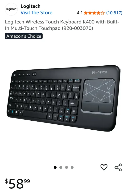 Logitech Wireless Touch Keyboard K400 image indicator(2)
