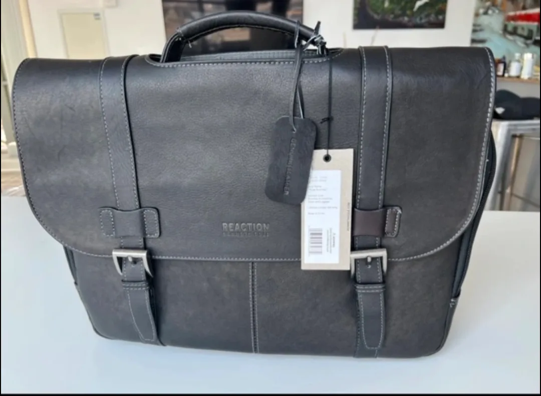 Kenneth Cole Leather Briefcase New thumbnail