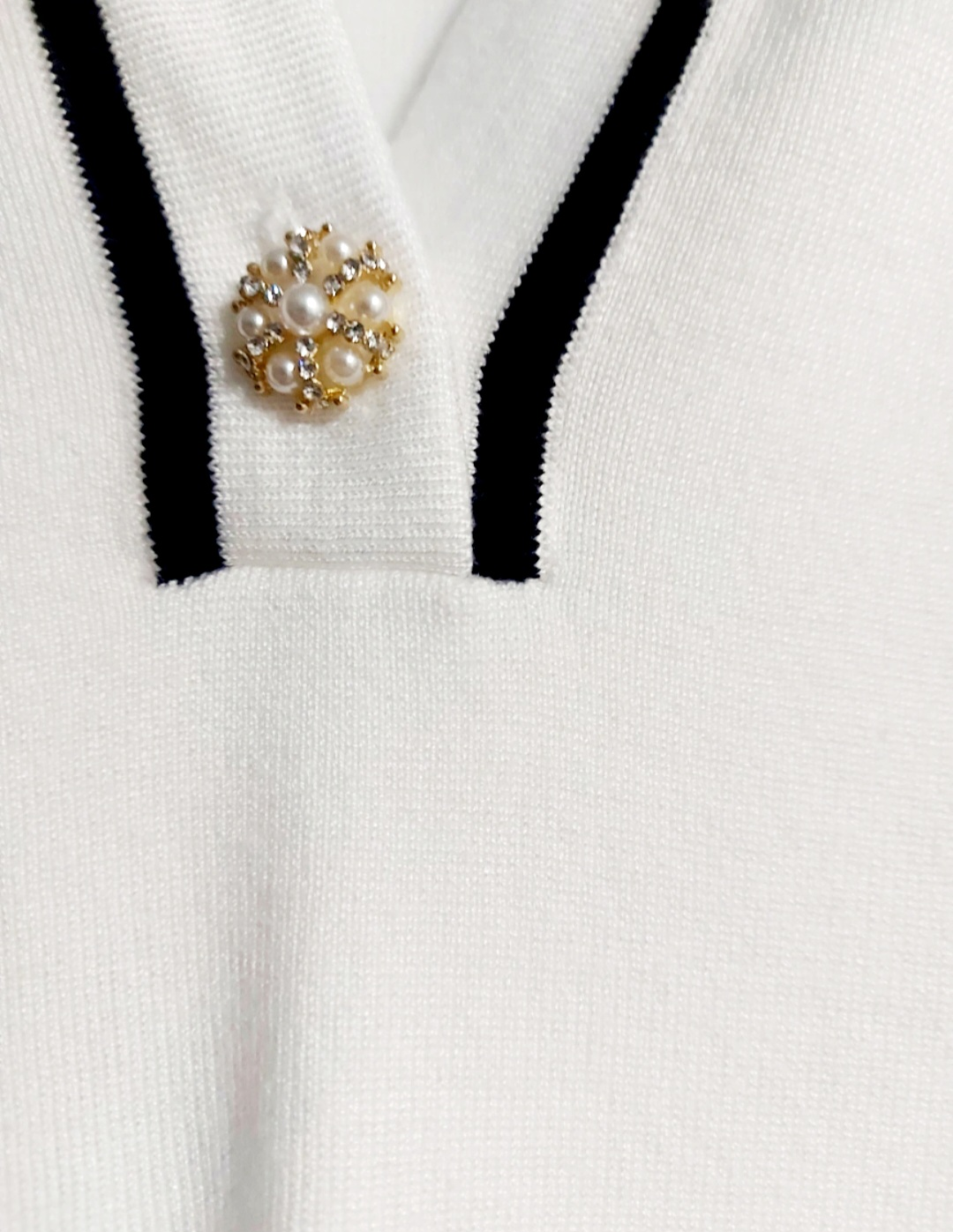 Karl Lagerfeld Paris Knit White Polo Shirt - XL New - photo 3