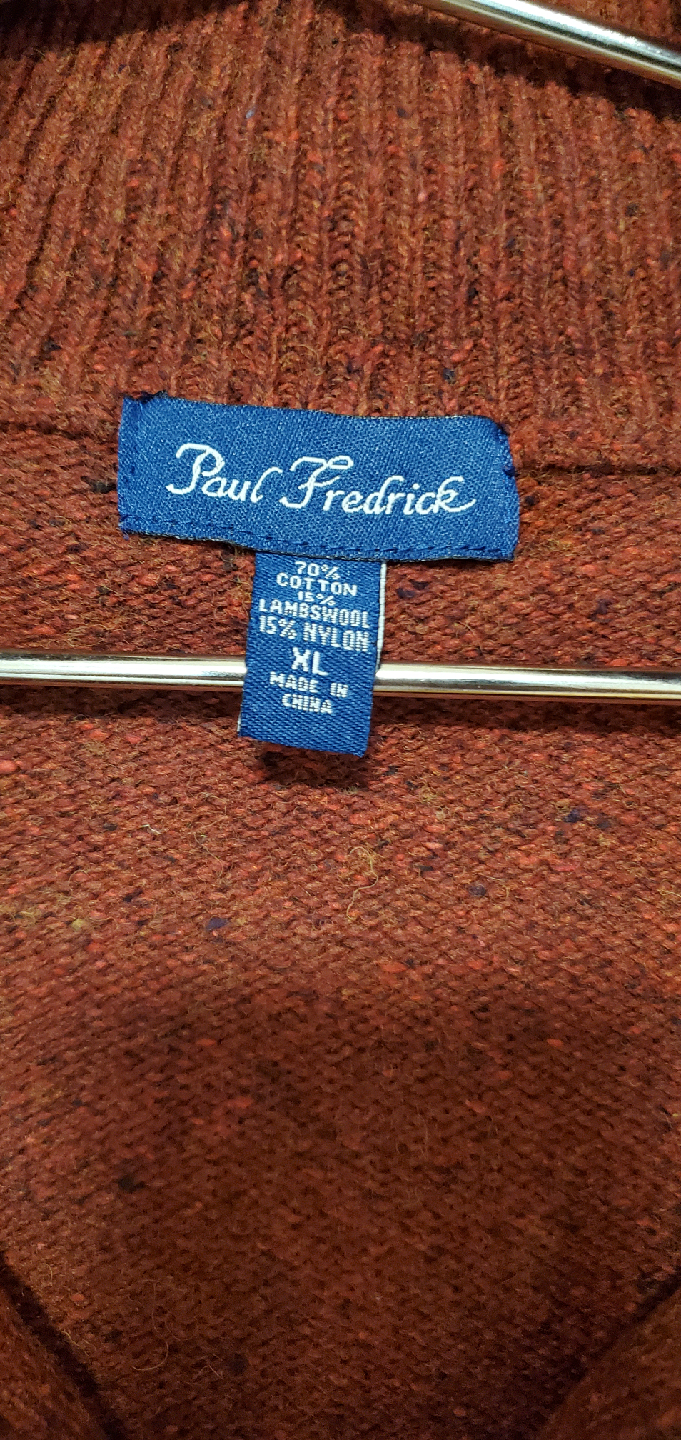 Paul Fredrick XL Wool Blend 1/4 Zip Sweater - photo 4