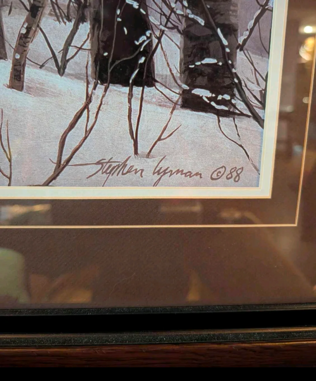 Stephen Lyman "A Walk in the Woods" Framed Art 43" x 31" image indicator(3)