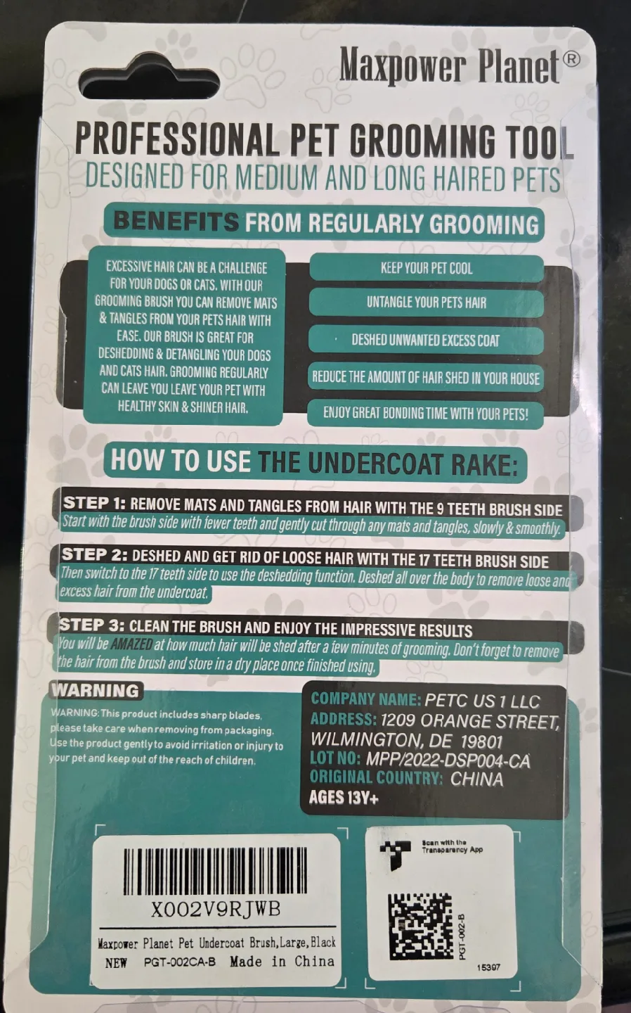 Maxpower Planet Pet Grooming Tool image indicator(2)