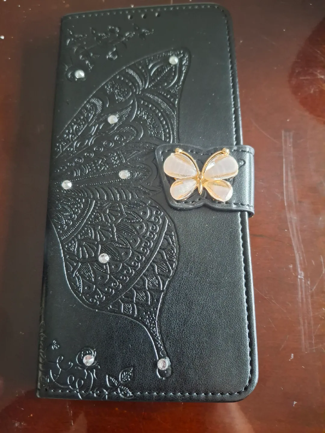 Black Butterfly Wallet Phone Case