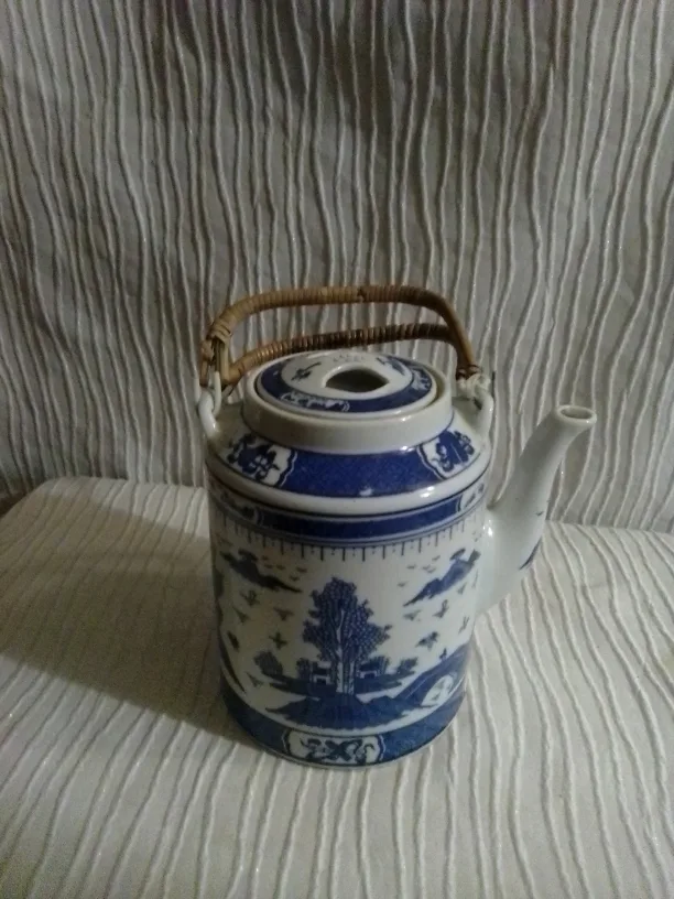 Blue & White Ceramic Teapot thumbnail