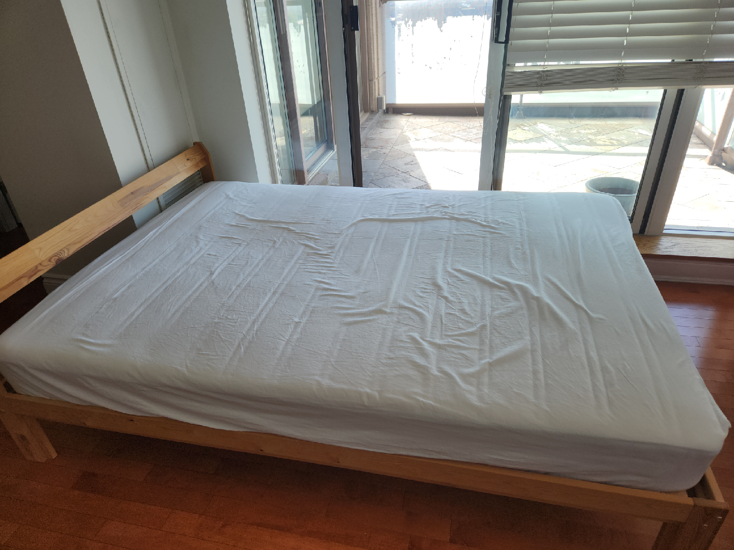 Mattress + Wooden Bed Frame - Full/Double Size