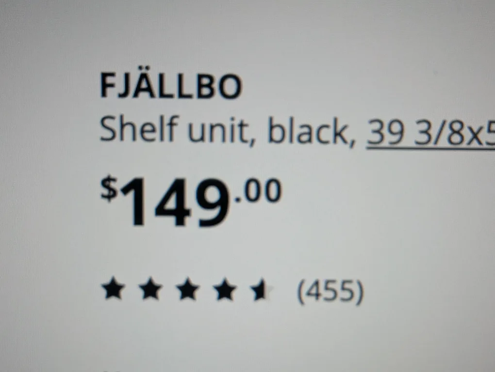 IKEA FJÄLLBO Shelf Unit - Black/Wood image indicator(2)