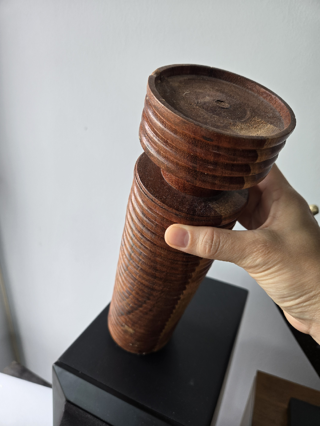 Wooden Candle Holder - 12 inches - photo 2