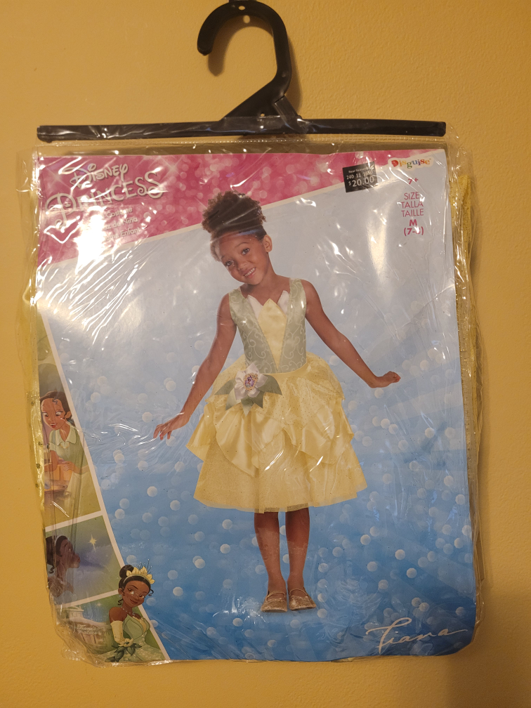 Halloween Princess Tiana Costume - Size M (7-8)