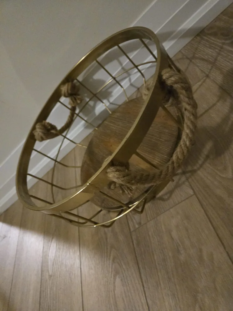 Gold Decorative Tray with Rope Detail image indicator(2)