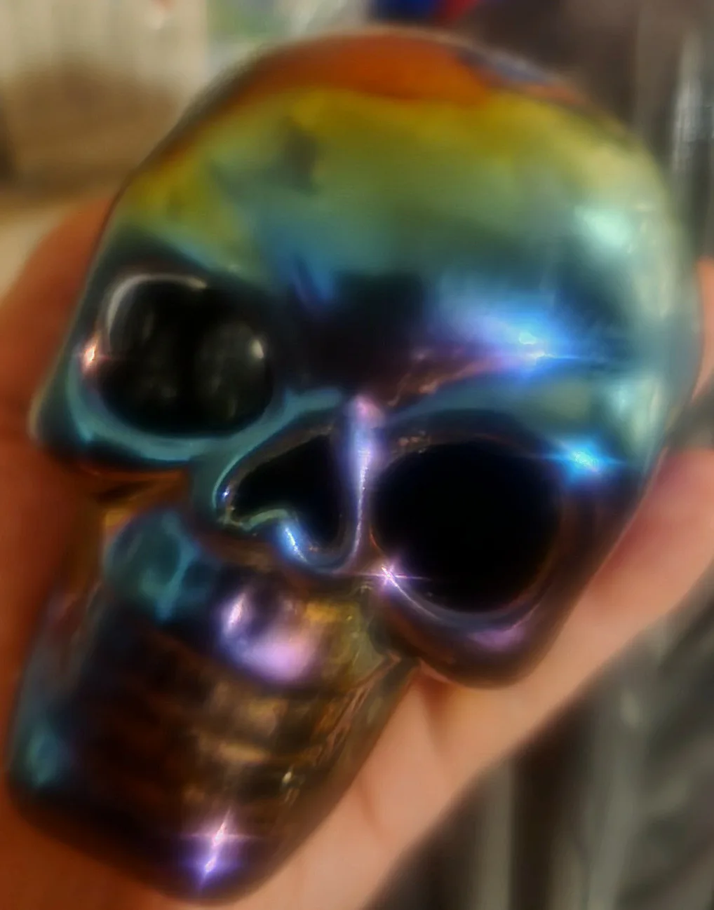 Iridescent Skull Figurine thumbnail