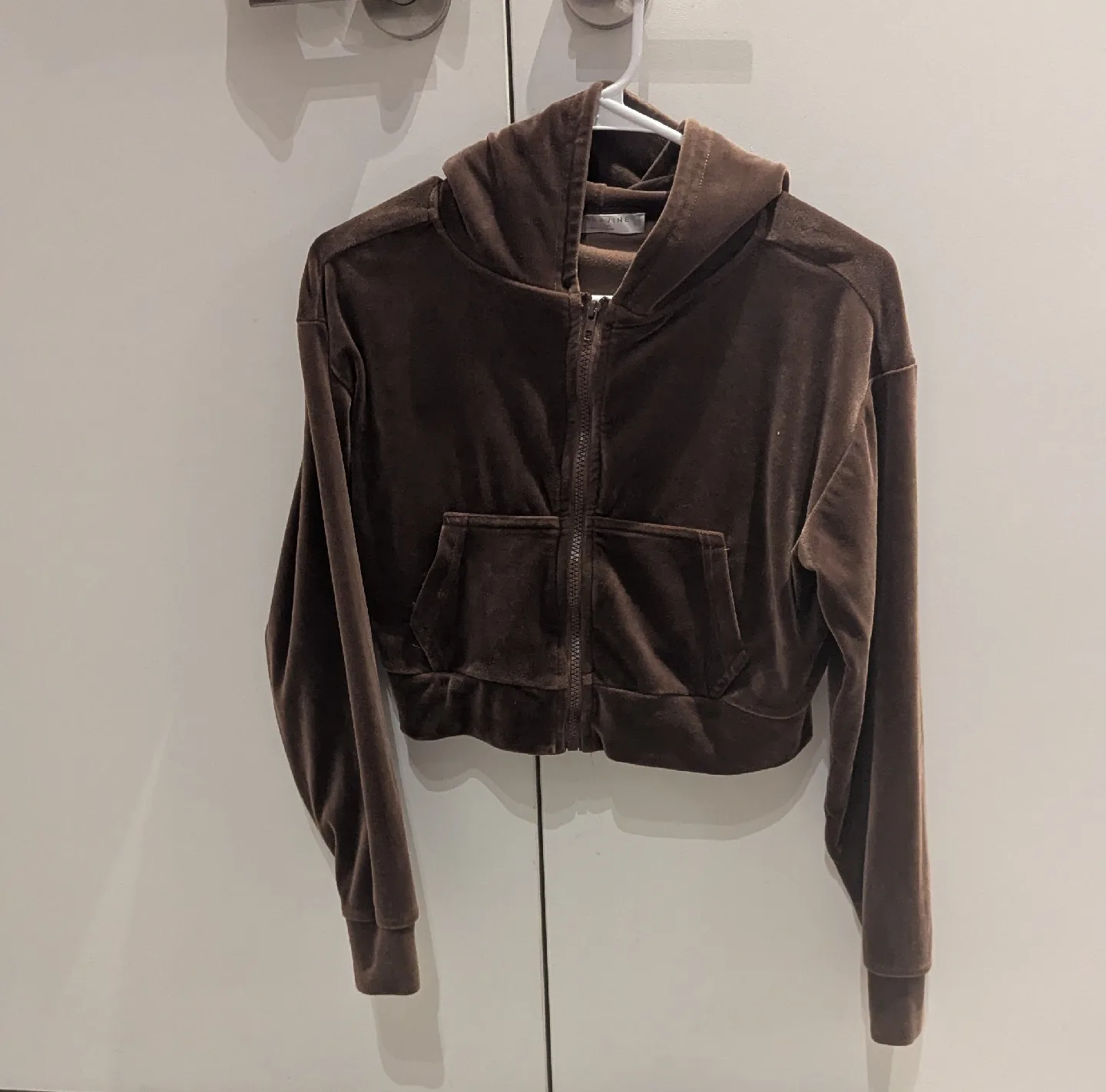 Velour Cropped Hoodie thumbnail