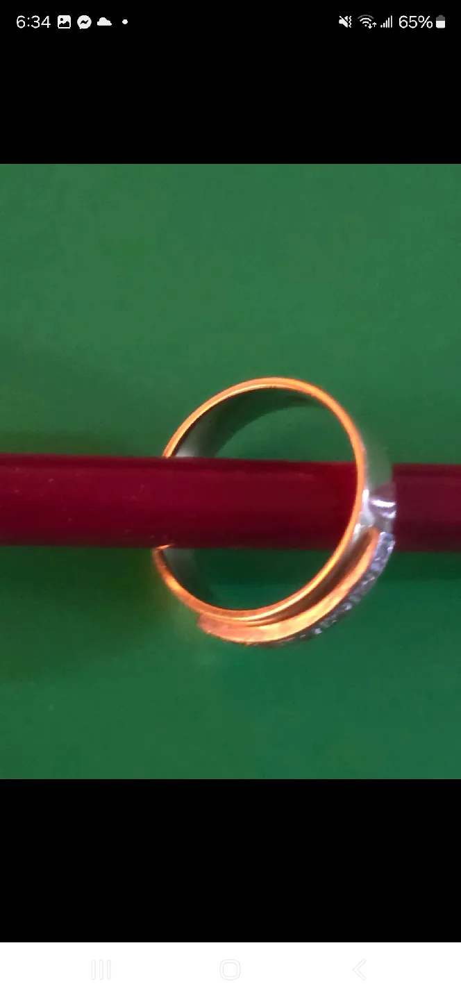 Gold Ring with diamonds-14 k image indicator(6)