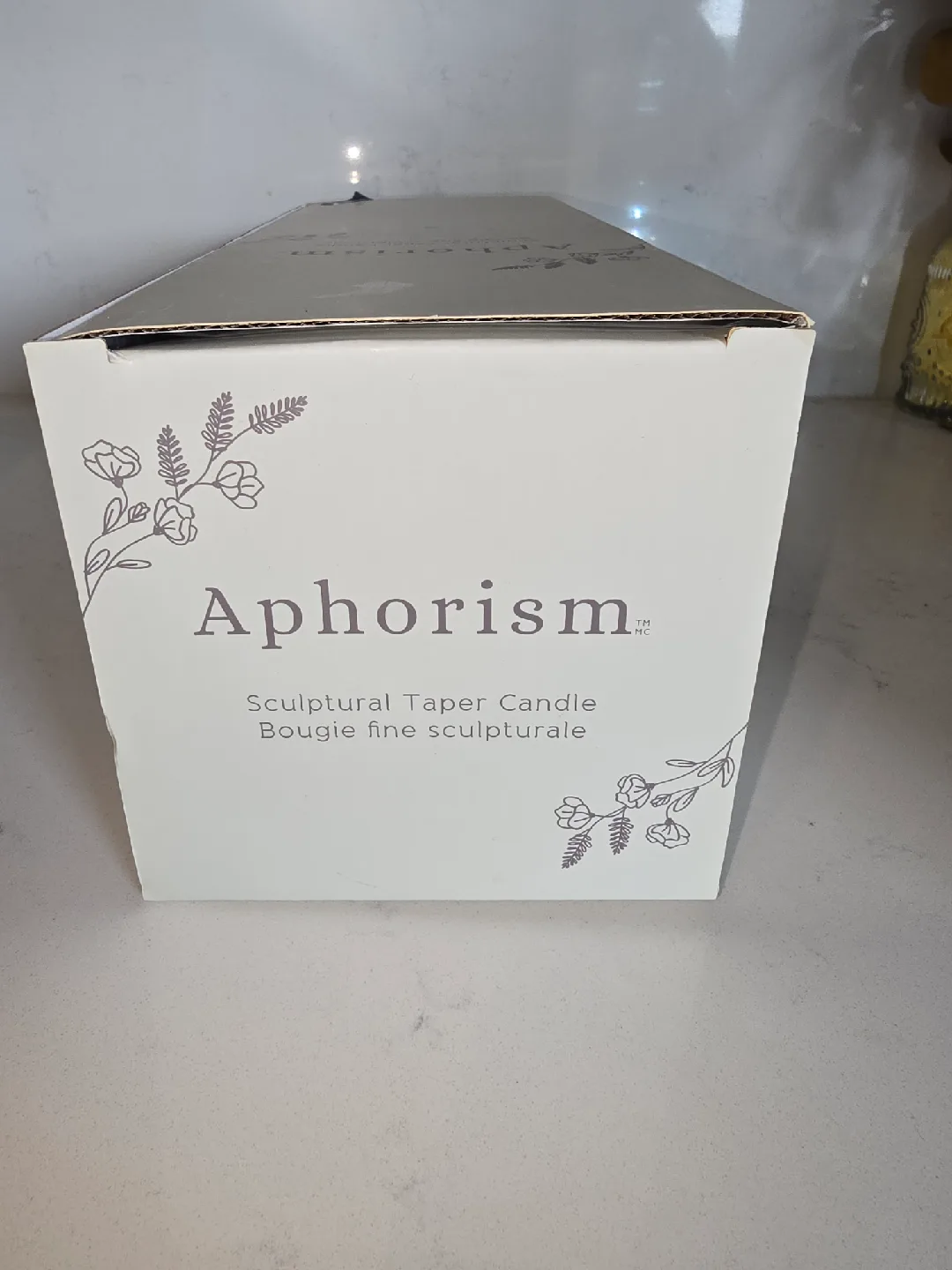 Aphorism Sculptural Taper Candle - New in Box thumbnail