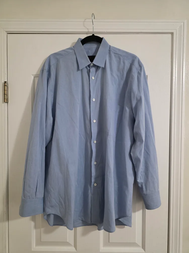 Brioni Men's Blue Dress shirt (Size L)