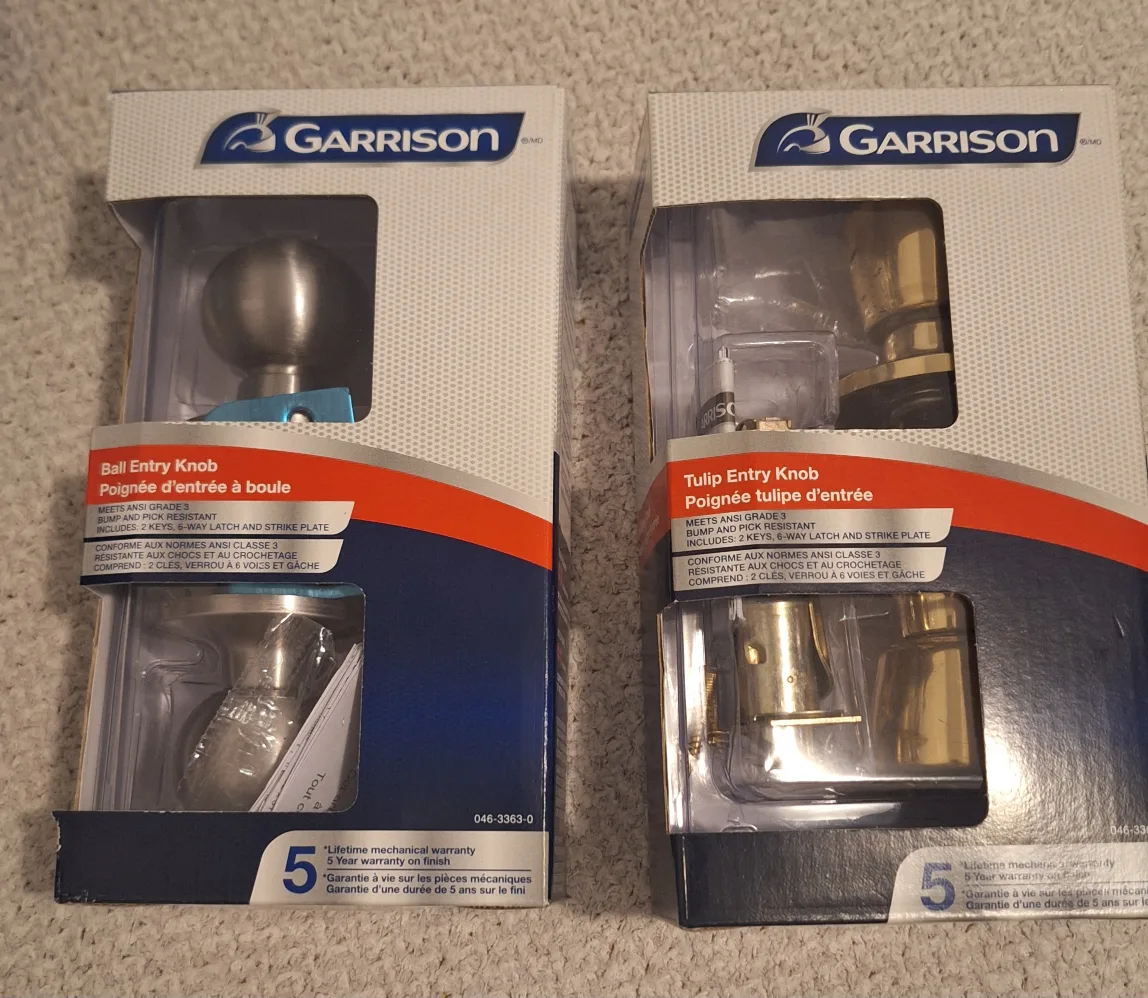 New Garrison Ball & Tulip Entry Knob Set image indicator(2)