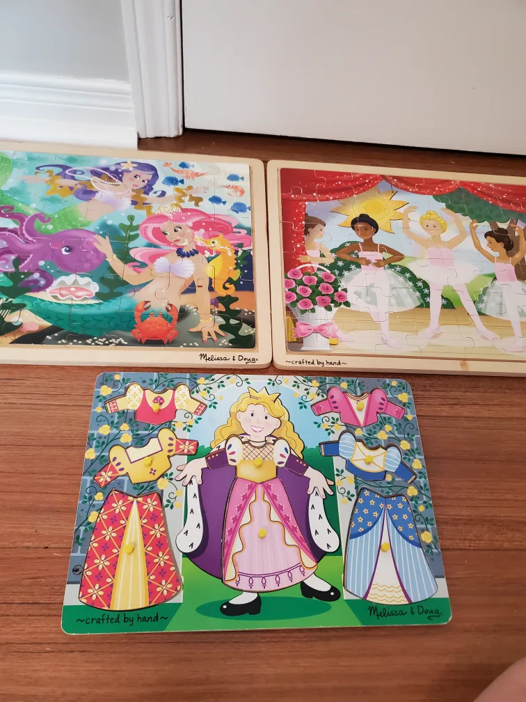 Melissa & Doug Wooden Puzzles - Set of 3🥕 thumbnail