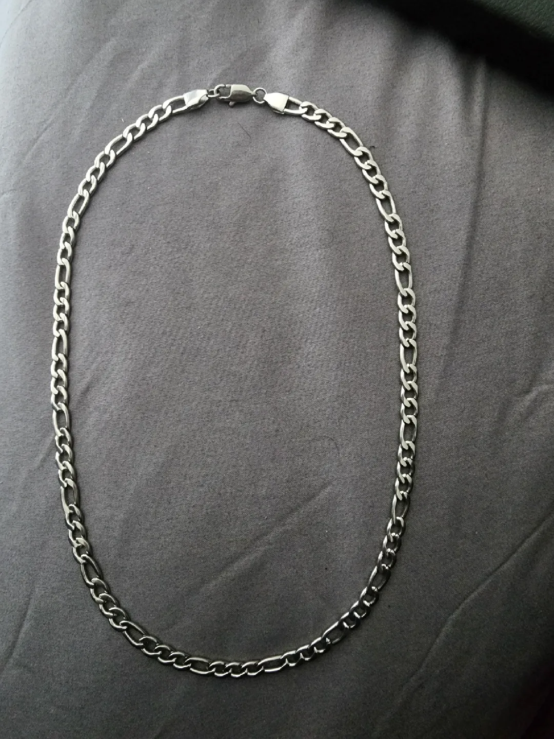 Steel Figaro Chain Necklace