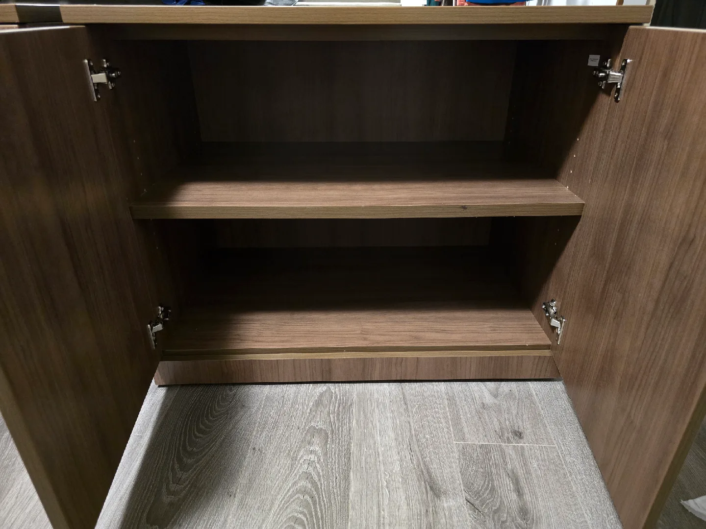 Brown Wood Cabinet / TV Stand with lock n key image indicator(3)