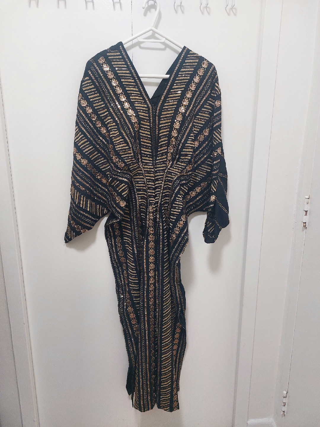 Black & Gold Kaftan Dress