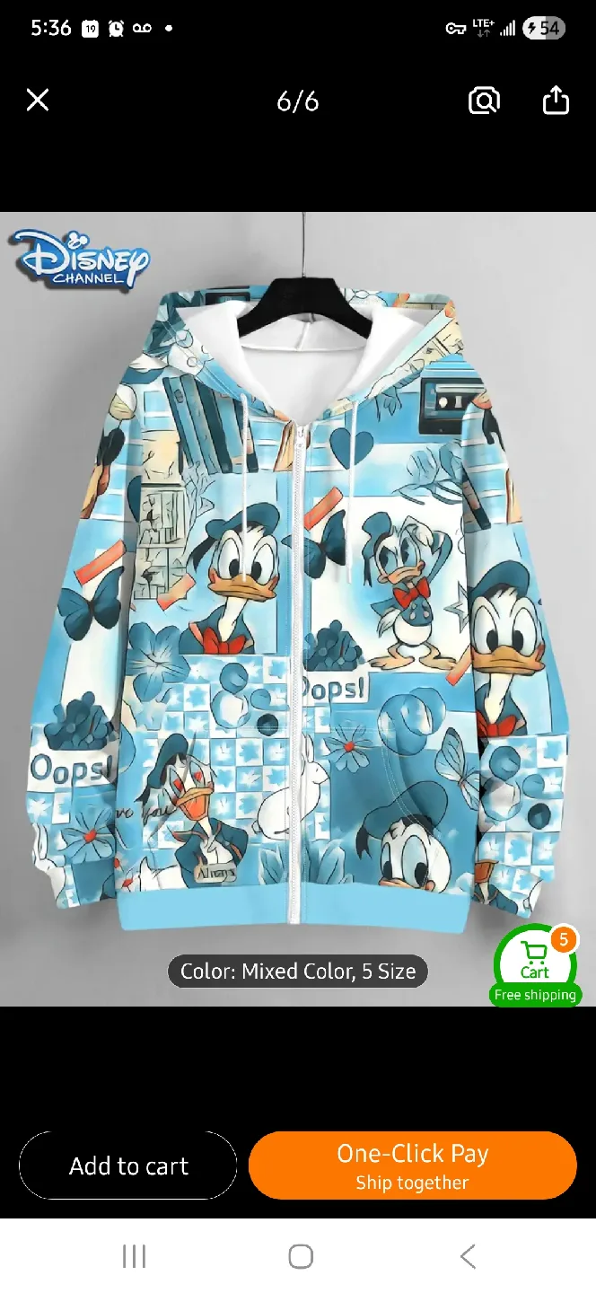 NEW Disney Donald Duck Hoodie thumbnail