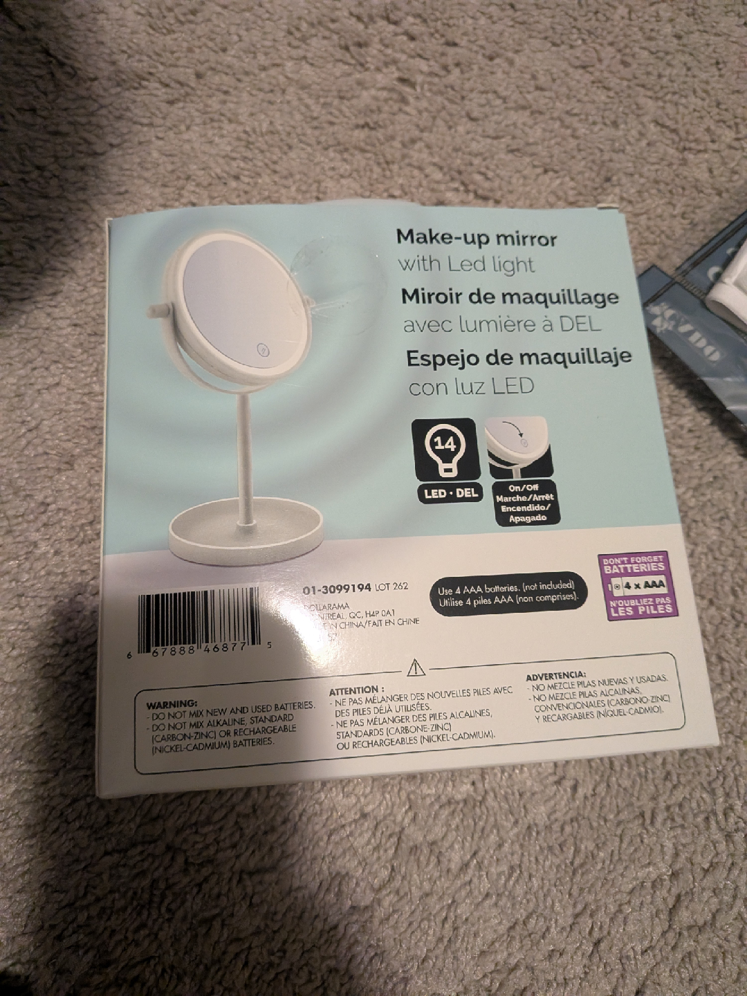 Make-up Mirror with LED Light - photo 2