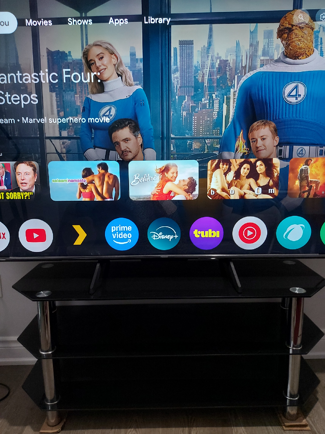 Black Glass TV Stand - photo 2