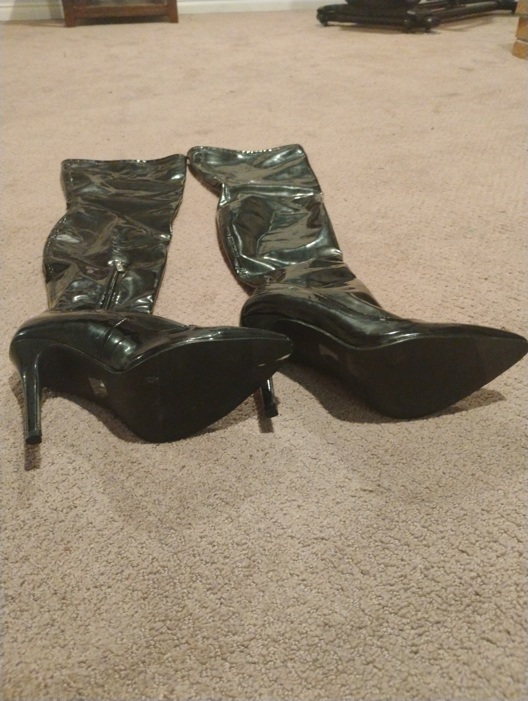 Forever 21 Black Thigh High Boots - Size 7.5 - photo 2