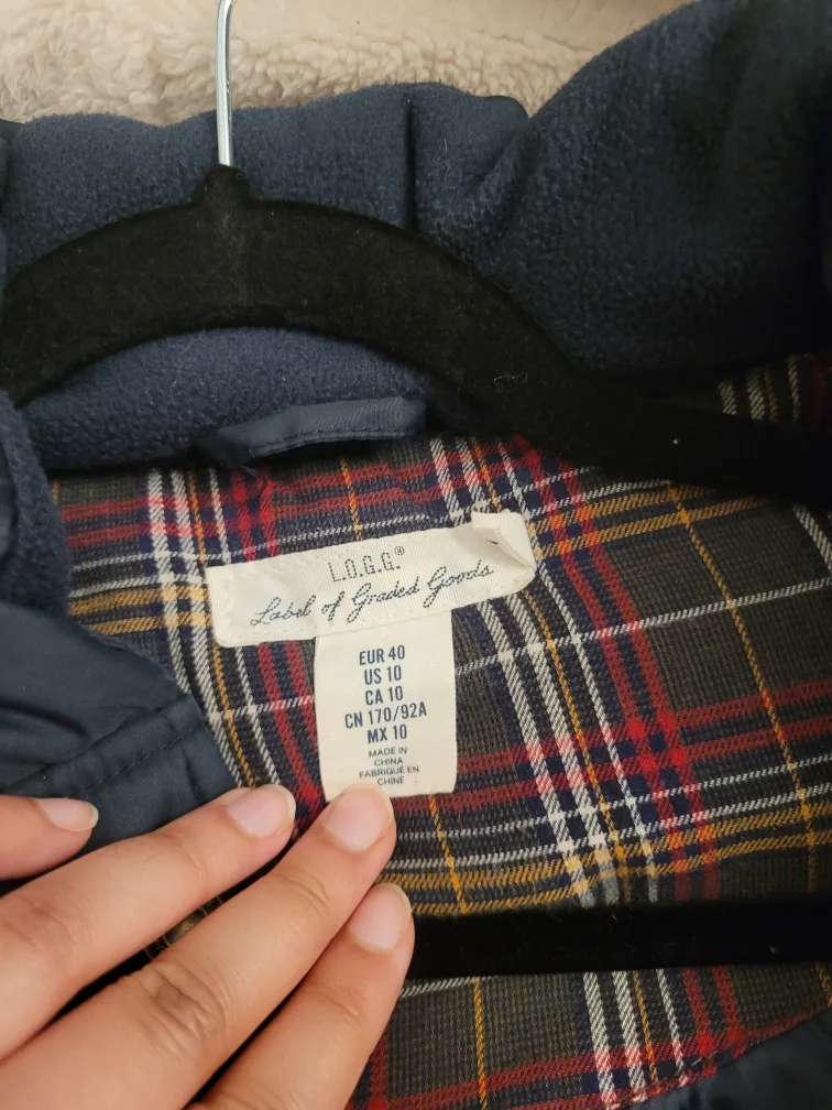 H&M L.O.G.G. Hooded Puffer Vest - Size 10 Womens image indicator(3)