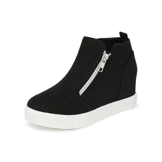 Black Wedge Heel Sneakers thumbnail
