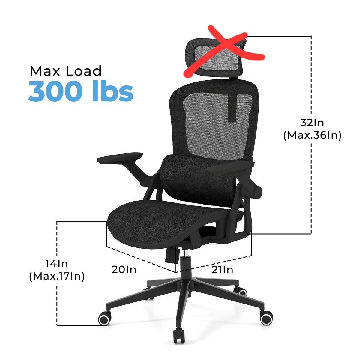 Ergonomic Office Chair - Black Mesh - photo 3