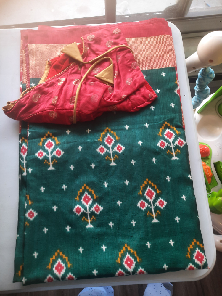 Green Saree with Blouse