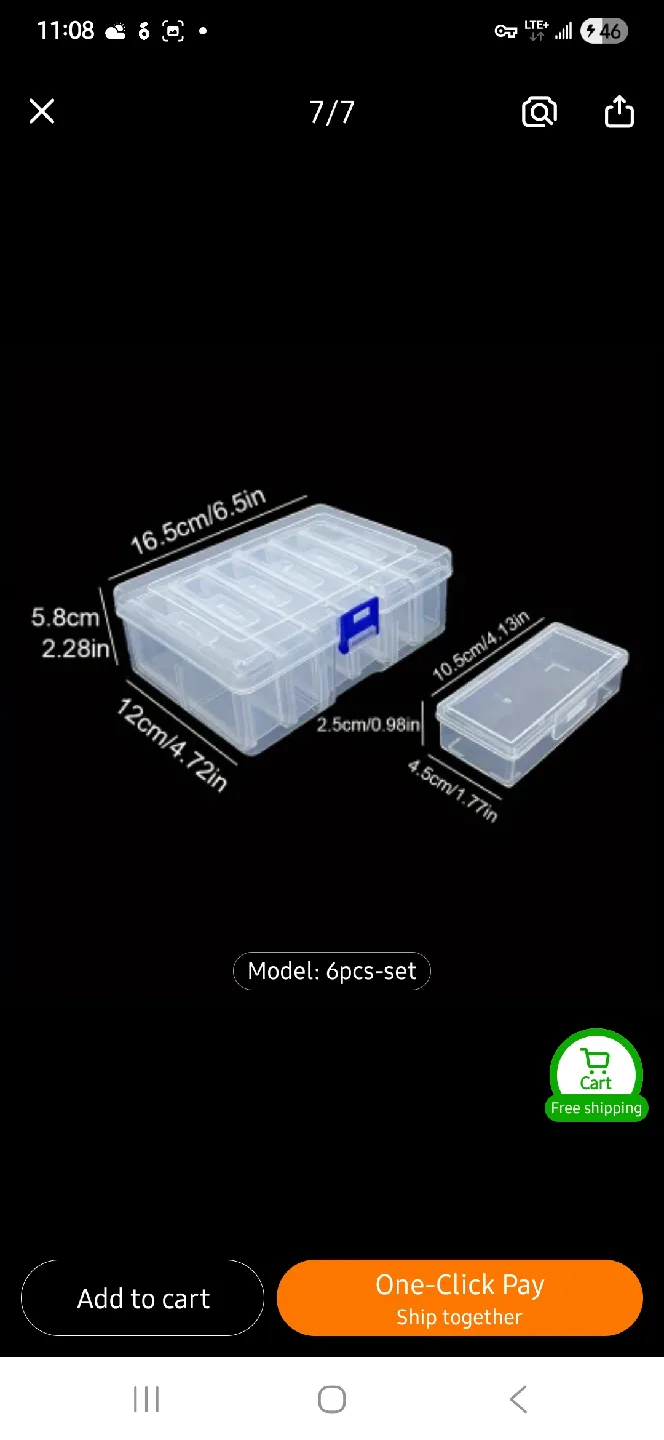 NEW 7pcs-set Clear Plastic Organizer Box 💎 image indicator(4)