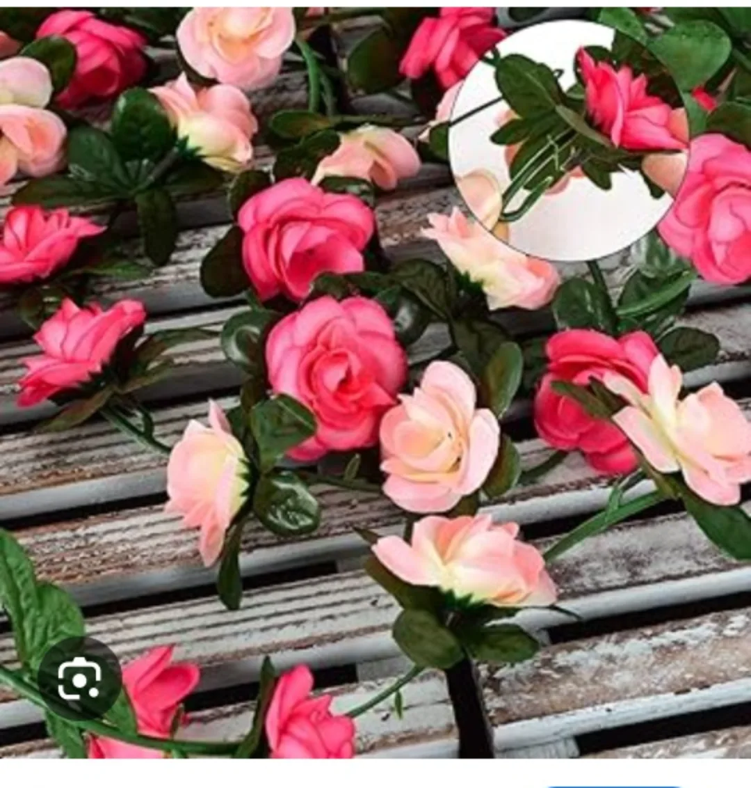 BRAND NEW 6 Rose Vine Artificial Flower Garland - 33 FT image indicator(2)